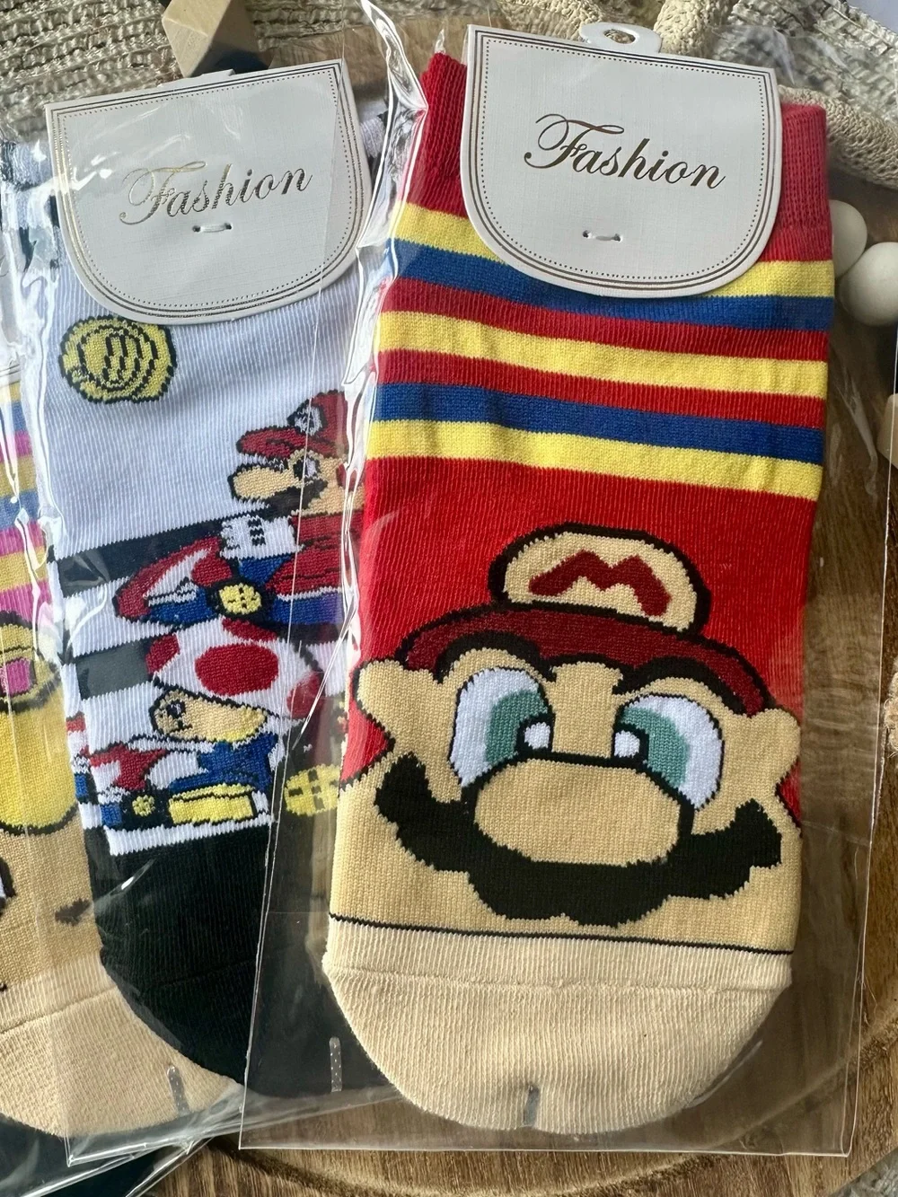 Novelty Video Game Character Crew Socks - Multicolor NWT Set of 4